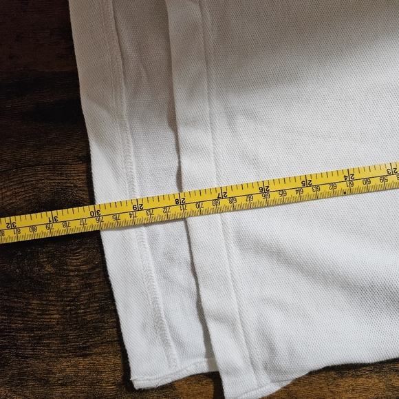 NEW Kirkland Signature Men's White Polo Shirt Large Organic Cotton - Picture 6 of 6